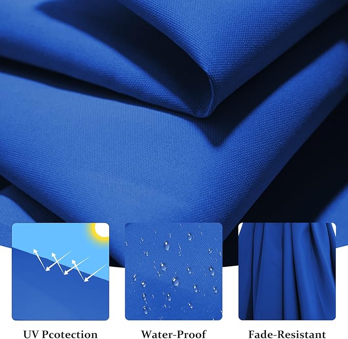 10FT Patio Umbrella, Outdoor Offset Cantilever Umbrella with Sturdy 8 Ribs and Reinforced Base, Easy Tilt Adjustment for Backyard Pool Garden,Dark Blue