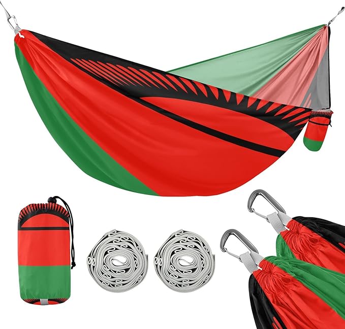 National Flag of Malawi Hammocks with Portabl Carry Bag Backyard Hammock for Indoor Outdoor Patio