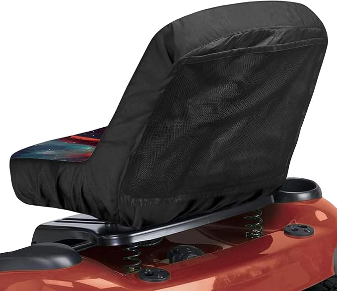 American Flag Eagle Cross Lawn Mower Seat Cover Tractor Seat Cushion Without Armrest for Agricultural and Industrial Vehicle, Non-Slip
