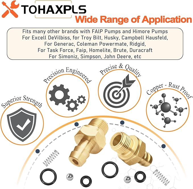 7104228 Pressure Washer Chemical Soap Injector Kit Fits for Briggs & Stratton, Homelite, Ryobi & Husky Replaces 190593GS 190635GS & 203640GS (2 Set)