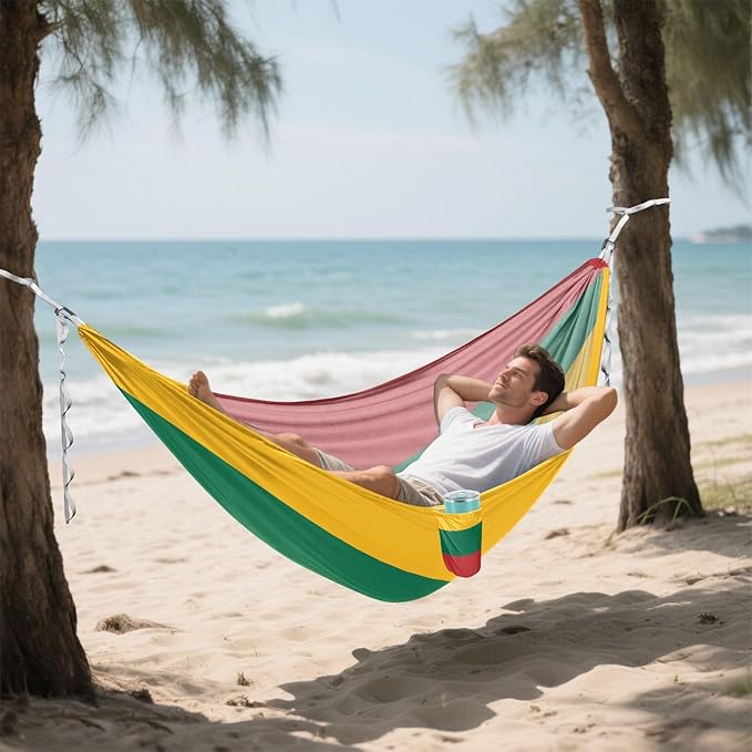 National Flag of Lithuania Hammocks with Portabl Carry Bag Backyard Hammock for Indoor Outdoor Patio