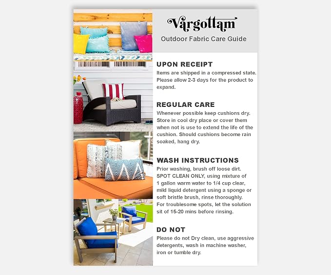 Indoor/Outdoor Polyester Fabric Lumbar Pillow Cover, All-Weather Waterproof Rectangular Cushion Case for Patio Furniture, 12 x 20 Set of 2 - Blue