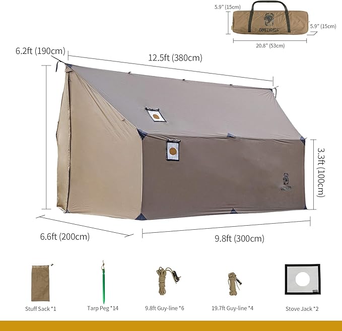 OneTigris TEGIMEN Hammock Hot Tent + 45L Backpack