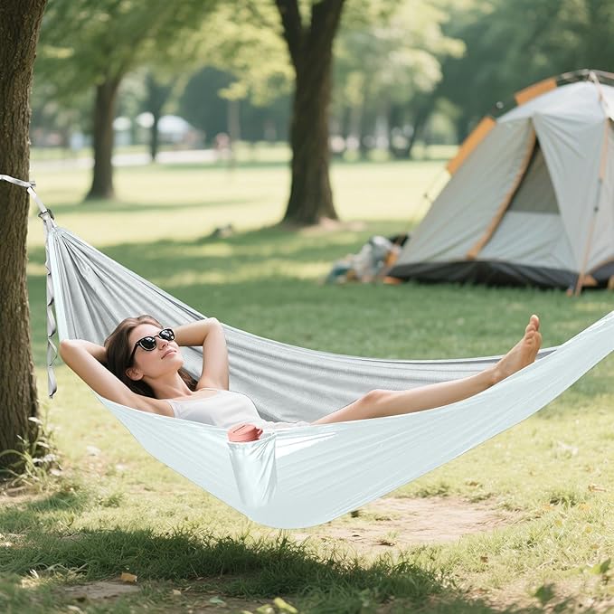 Azure Solid Color Pure Plain 330lb Capacity Hammocks Hanging Hammock for Outside Patio Backyard Poolside hamaca con Base para adultos