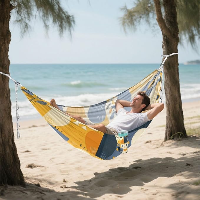 Sweet Boho Owls 330lb Capacity Outdoor Hammocks with Hanging Rope Hanging Hammock for Outside Patio Garden accesorios para campamento