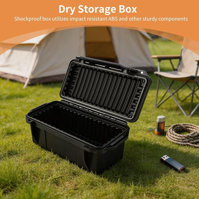 Dry Storage Box, 3 Types Survival Box Container Outdoor Shockproof Case Portable Storage Container for Camping Hiking Outdoor Activities