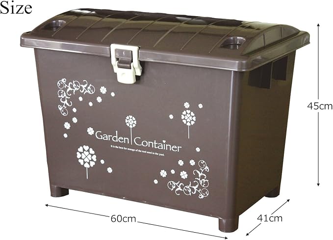 Heiwa Industries Outdoor Storage Garden Container, 2.3 gal (70 L), Brown