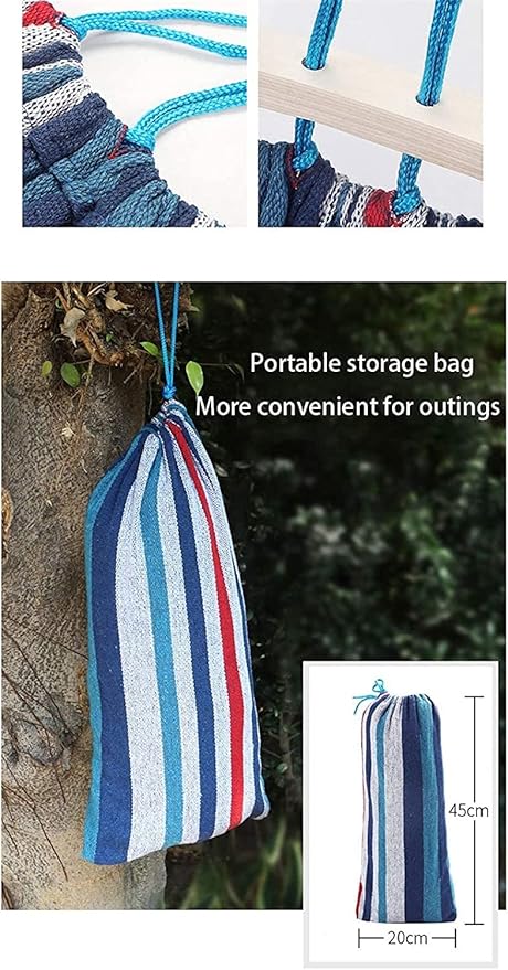 Camping Hammock Bed Outdoor Camping Travel Hammock Thick Canvas Hammock Adult Anti-Rollover Swing for Indoor Outdoor Gardens Hammock Swing (Color : D, Size : 190 * 100cm)