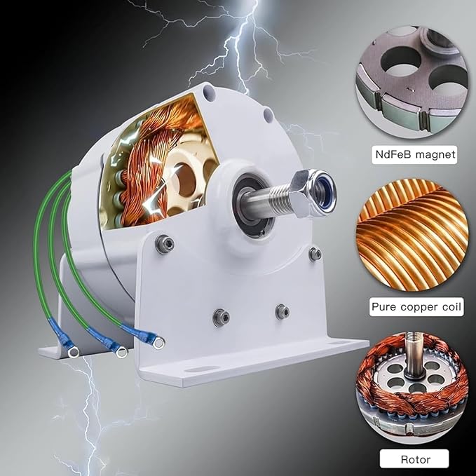 12000W low rpm permanent magnet generator, 3 Phase Gearless Permanent Magnet AC Alternator Water Wind Turbine Generator With Rectifier,Wind turbine with rectifier (220 Volts)