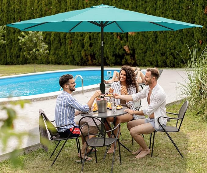 ontheway 11FT Patio Umbrella Enhanced Replacement Canopy Market Table 8 Ribs Umbrella Canopy