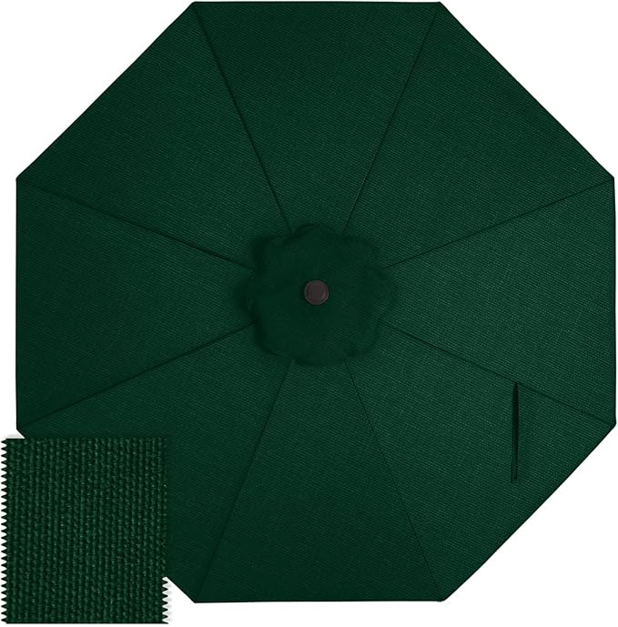 ABCCANOPY OLEFIN® 5-Year Non Fading 9FT Patio Umbrella Replacement Canopy Only (Green)