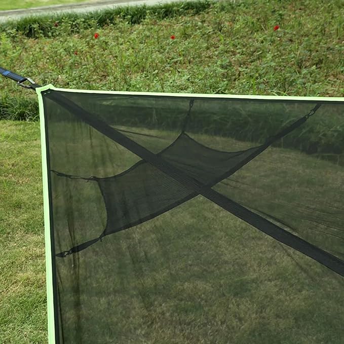 Triangle Hammock 13ft Net Camping Hammock Portable Backyard Hammock for Multi-Person Use, Ideal for Outdoor Backyard Garden