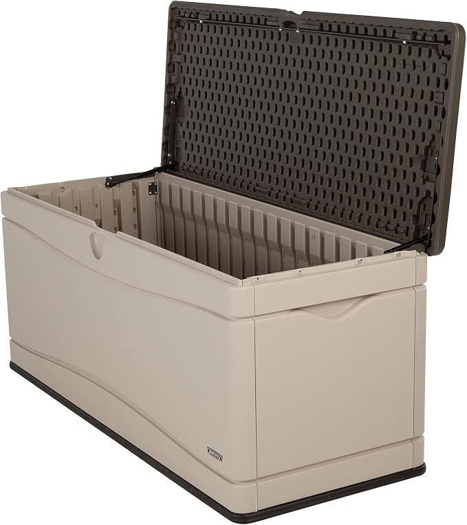 Lifetime 130 Gallon Plastic Deck / Outdoor Storage Box 60040 supplier_id_shedsforlessdirect it#190221651440237