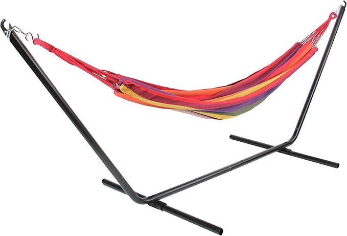 Northlight 76" Wide Striped Woven Cotton Single Brazilian Hammock