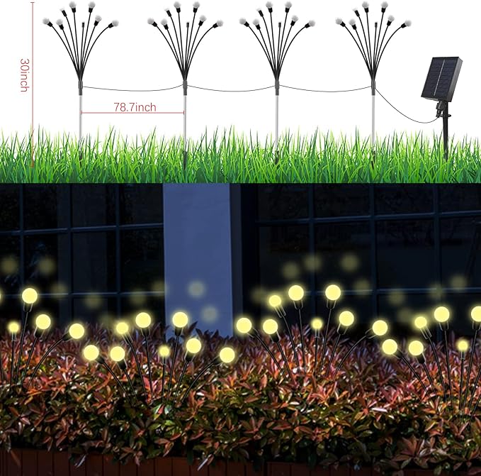 Solar Garden Lights, 5 Pack 40 LED Outdoor Waterproof Decorative Lights for Gift, Yard Patio Pathway Decoration