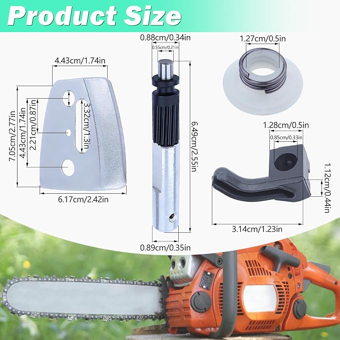 Adefol Oil Pump Piston Oiler Pickup Worm Gear Kit for HUSQVARNA 340 350 345 346 Chainsaw
