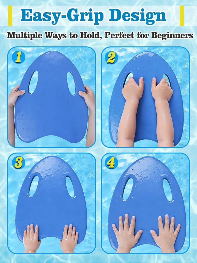 Swimming Kickboard for Kids - Swimming Training Aid Kickboard with Handrail Hole, Practising Swimming Kickboard for Beginners, Safety Swim Board Auxiliary for Children Summer Pool Party