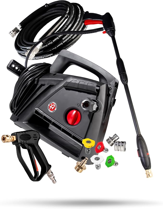 Adam's Polishes Compact Pressure Washer Upgrade Kit - Powerful, Lightweight, Portable Electric Pressure Washer Sprayer | Max 1500 PSI, 1.2 GPM | for Car Home Auto Patio RV Motorcycle & Garage