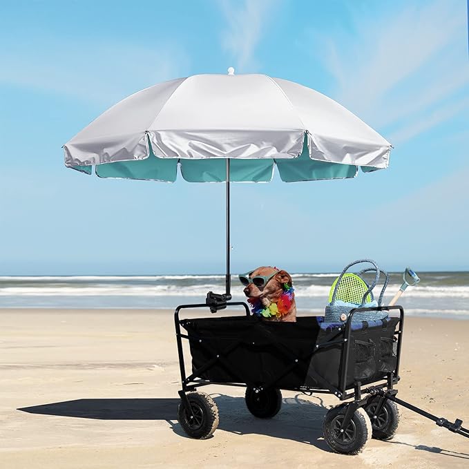 G4Free UPF 50+ Universal Clamp On Umbrella Adjustable Outdoor UV Protection Beach Chair Umbrella for Strollers, Wheelchairs, Patio Chairs, and Golf Carts
