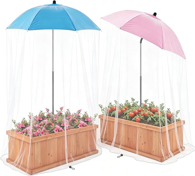 Plant Umbrellas for Outdoor Plants, Adjustable Plant Umbrellas for Potted Plants and Garden Beds, Provide Shade to ‌Defend Plants From Blazing Sun and Rain, Courtyard Balcony Plants Shade
