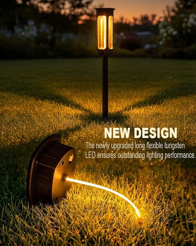 LIANGLOME Solar Pathway Lights Outdoor, Bright Solar Lights Outdoor, Auto On/Off, IP65 Waterproof Solar Garden Lights Solar Powered Landscape Lighting for Yard Patio Walkway Driveway Pathway