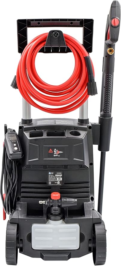 AR Blue Clean BC383HS Electric Pressure Washer-2000 PSI, 1.7 GPM, 13 Amps Bayonet Connect Accessories, Telescopic Handle, On Board Storage, Portable Pressure Washer, High Pressure, Car Washer, Patio