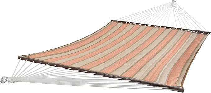 Vivere Fade Resistant Quilted Hammock with Spreader Bars - 450 lb Capacity (Cameo)