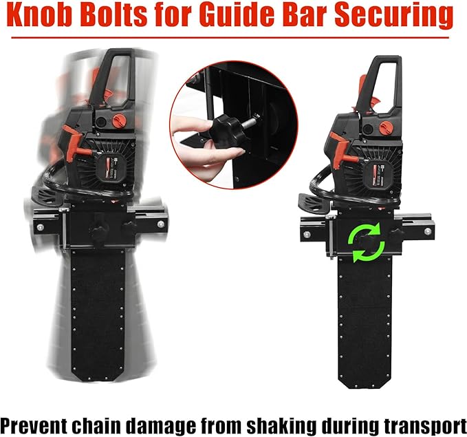 Universal Tractor Chainsaw Holder with Saw Scabbard, Heavy-duty Steel Chainsaw Mount, Fits All Chainsaw Sizes, No-Drill Farm Equipment Carrier for Tractor Loader Arm, UTV, ATV, Agricultural Machinery