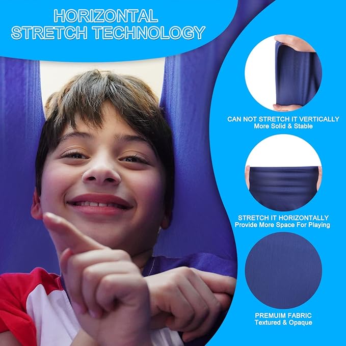 Indoor Therapy Sensory Swing for Kids, Special Needs Joy Cuddle Ceiling Snuggle Swings, Outdoor Room Adjustable Fabric Hammock for Children Child Teens Autism, ADHD, Aspergers, Sensory Integration