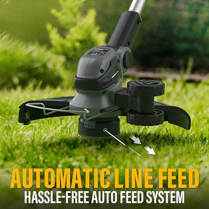 2-in-1 Cordless Weed Wacker and Leaf Blower Combo, Compatible with Dewalt 20V Max Battery, 12-Inch Auto-Feed String Trimmer/Grass Trimmer, 150MPH Lightweight Handheld Blower (Bare Tool)