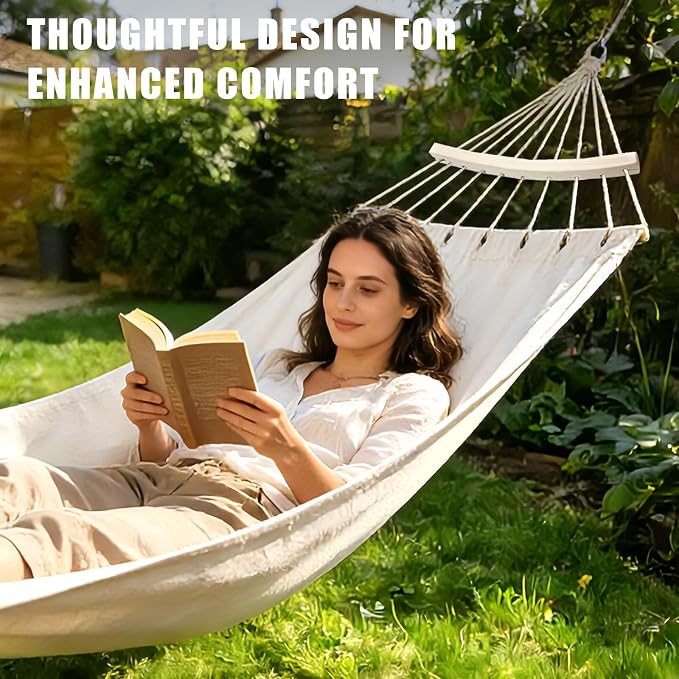 2 PCS Detachable Hammock Spreader Bars, Wooden Hammock Spreader Bar, Hammocks Durable Replacement Accessories Bars for Patio, Backyard, Camping, Garden