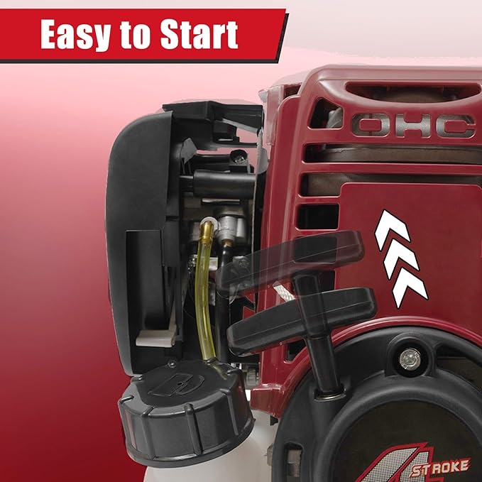 35.88CC Gas Weed Wacker 4-Stroke Gas Powered Weed Eater 0.75KW Grass String Trimmer Powerful Lawn Edger with 2 Blade Heads Grass Tools for Garden, Urban Greening | US Stock