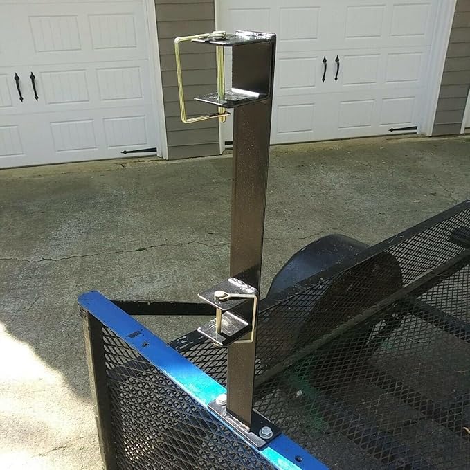 KUAFU 2 Place Weeder Trimmer Racks Holders Hold for Open Landscape Trailer Truck Edgers Pole Saws Tree Trimmers Black