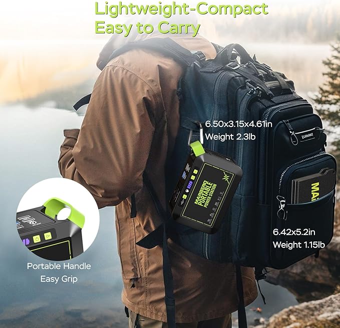 [FathersDayGifts] MARBERO 80W Solar Powered Generator with Panels 25W Included, 88.8Wh Portable Power Station with AC Outlet 120W Peak Fast Charging 110V for Camping Outdoor Home Backup Backup RVs