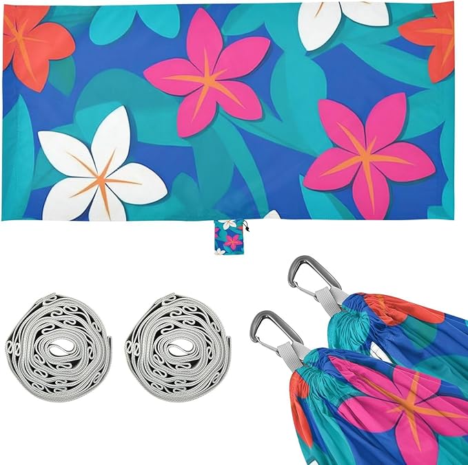 Summer Fresh Vivid Flowers 330lb Capacity Hammocks for Camping with Portabl Carry Bag Swing Hammock for Indoor Outdoor Patio soporte para hamacas para adultos