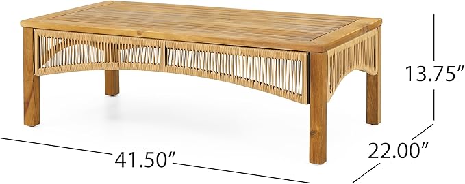 Merax 4-Piece Outdoor Acacia Wood Wicker Patio Conversation Set with Loveseat,2 Chairs and Coffetable,Deep Seating with Soft Cushion