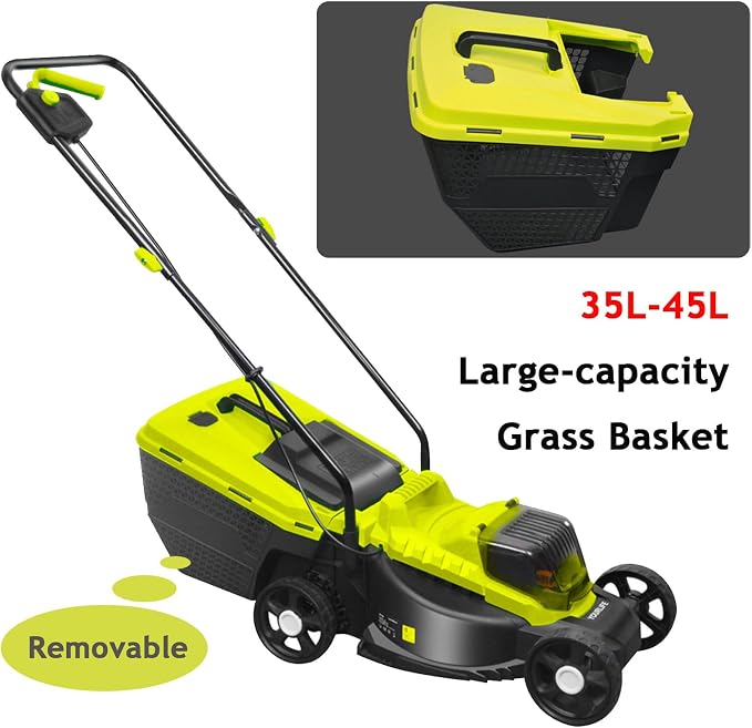 Self-Propelled Lawn Mower Cordless, 40V Brushless Electric Lawn Mower with 3-Position Cutting Height Adjustment, Included 2x4.0Ah Battery, for Lawns & Garden