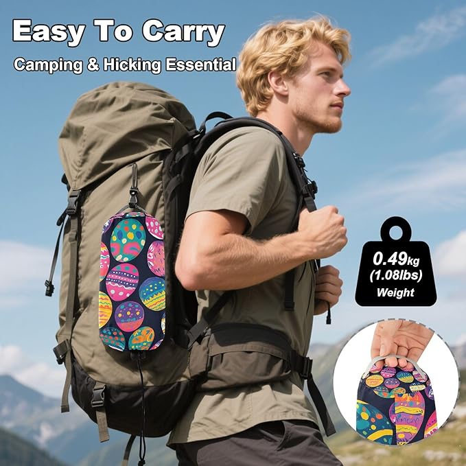 Hammocks for Outside Easter Eggs Camping Hammock Portable Hammocks with Tree Straps and Carry Bag Camping Accessories for Hiking Beach Outdoor