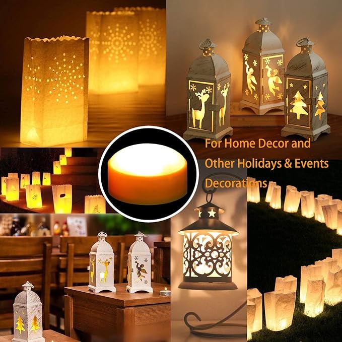 iZAN 4 Pack Battery Operated LED Pumpkin Lights with Remote and Timer, Bright Flickering Flameless Candle Set for Pumpkin Décor Jack-O-Lantern Halloween Party Home Christmas Decorations, Orange Color