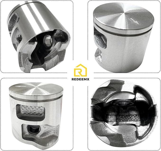 43mm Piston Kit with Rings Compatible with Husqvarna 545 545XP 550 550XP & for Jonsered CS2252 CS2253 Chainsaws Replaces Part #577 04 70-02 Aftermarket Engine Rebuild Kit