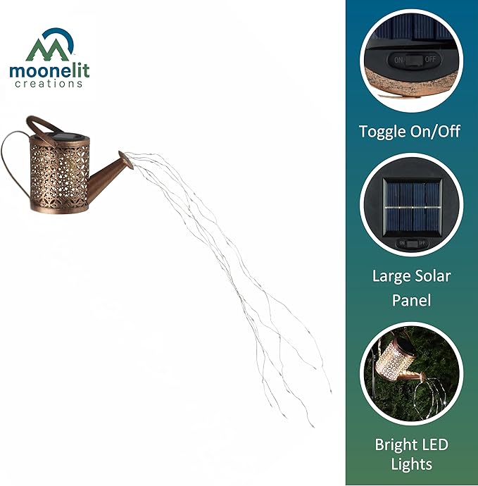 MCSSWC Solar Watering Can Landscape LED Light, Outdoor Waterproof Solar Garden Lawn Patio Yard Pathway Décor Gift and Present with Shepherd Hook