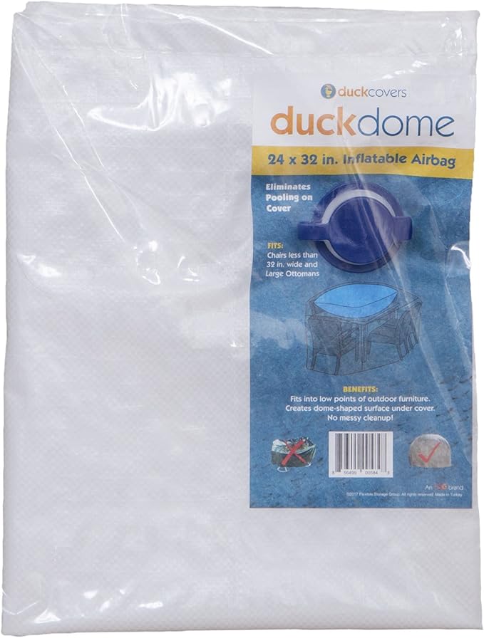 DUCKCOVERS DD2432 Duck Dome Airbag, 32" L x 24" W, White, Patio Furniture Covers