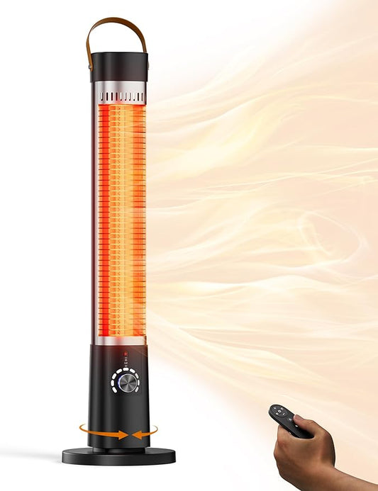 Patio Heater, 9 Heat Setting, 60-Degree Oscillation, 9-Hour Timer, Portable A - 9