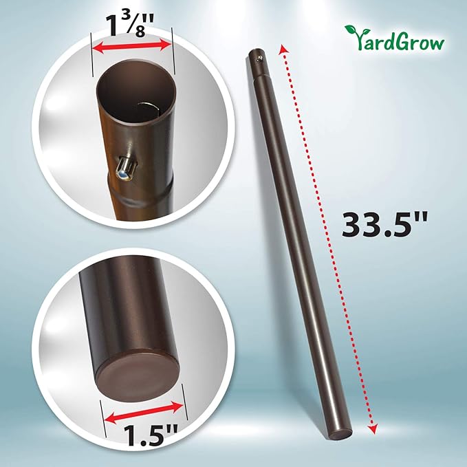 YardGrow Replacement Umbrella Lower Pole for Patio Umbrella, with Bullet Buckle, with bullet buckle