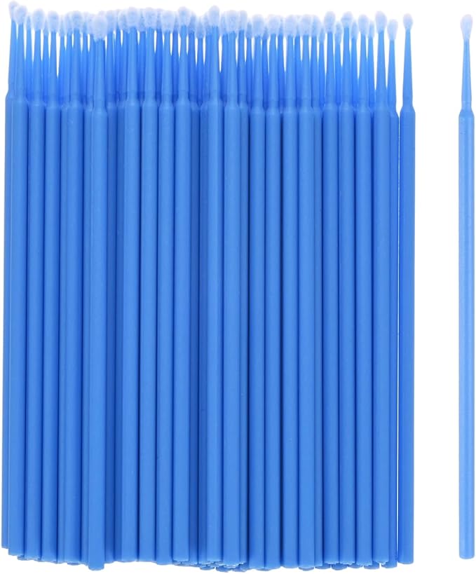 M METERXITY 100-Pack Pollinator Brush, 0.1inch/2.5mm Plastic Vegetable Pollinator Pen Manual Pollination Tool for Gardening/Greenhouse/Hydroponic Plants/Flower [Dark Blue]