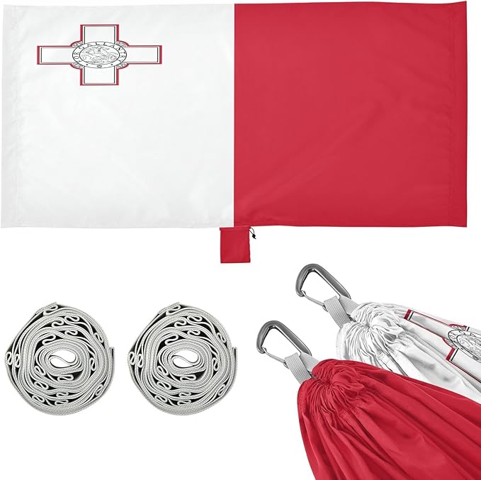 National Flag of Malta Hammocks with Portabl Carry Bag Backyard Hammock for Indoor Outdoor Patio