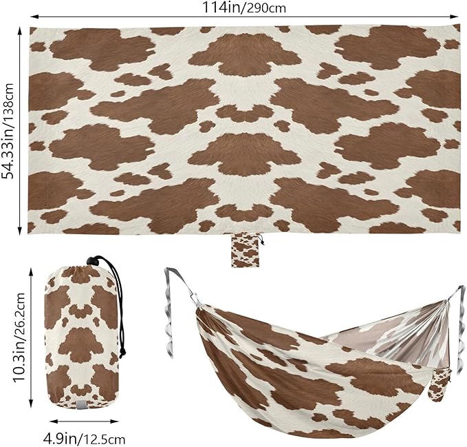 Hammocks for Outside Leopard Pattern Camping Hammock Portable Hammocks with Tree Straps and Carry Bag Camping Accessories for Hiking Beach Outdoor