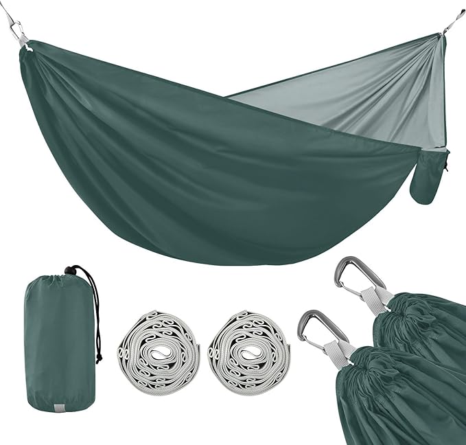 Dark Slate Gray Solid Color Pure Plain 330lb Capacity Camping Hammocks with Tree Straps Fabric Hammock for Outside Beach Patio Garden hamaca para Patio Exterior