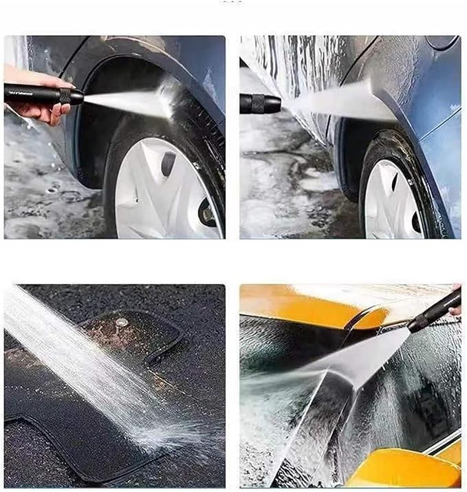 Home High-Pressure Car Wash Water Gun，2026 Pressure Power Washer Nozzle with Metal Connector Set，Heavy Duty Adjustable Hose Nozzle，Jet Nozzle Power Washer for Garden Hose、Car Wash (1pcs)