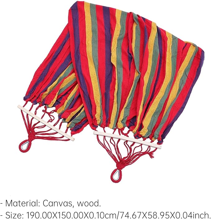 Outdoor Hammock Hanging Hammocks Striped Hammock Travel 190X150CM